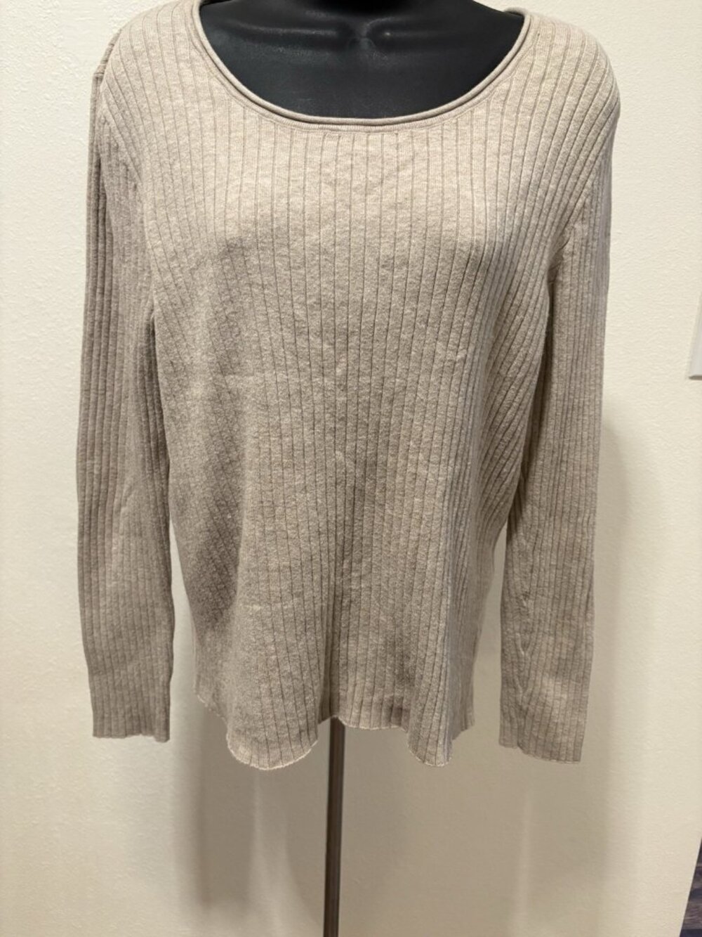 Croft & Barrow Long Sleeve Pullover Knit Sweater Women Large Ribbed